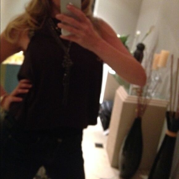 Plum cropped top Nordstrom ASTR Medium - Picture 1 of 2